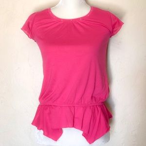 Girls Fuchsia pink shirt Size Large